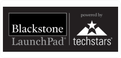 Blackstone Launchpad powered by techstars logo black